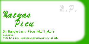 matyas picu business card